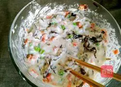 Illustration of how to make pea pancakes 13