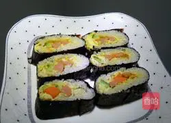 Illustration of how to make sushi 10