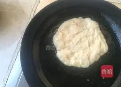 Illustration of making dough egg pancake 2