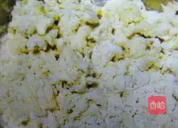 Illustration of how to make salad dressing meat floss 1