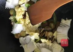 Illustration of how to make fried bean cakes with Chinese cabbage 3