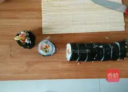 Illustration of how to make seaweed rice 5