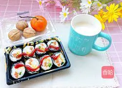 Illustration of how to make shrimp sushi 15