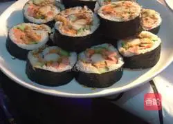 Illustration of how to make sushi 5