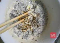 Illustration of how to make seaweed pancakes 3