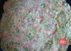 Illustration of how to make mixed vegetable egg pancake 7