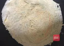 Illustration of how to make green onion and egg batter pancakes 4