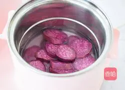 Illustration of how to make milky purple sweet potato cake 3