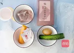 Illustration of how to make pancake meat rolls 1