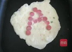 Illustration of how to make children's creative egg pancakes 6
