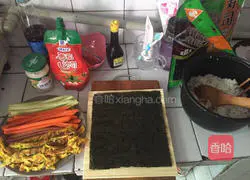 Illustration of how to make sushi 4