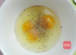 Illustration of how to make chive egg pancake 3