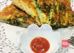 Spinach Potato Egg Pancake Recipe Illustration 7