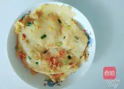 Illustration of how to make chive and egg pancake 3