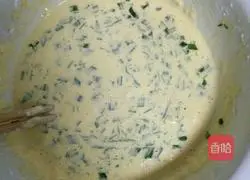 How to make egg and leek pancakes Illustration 2