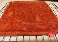 Red Velvet Strawberry Cream Cake Box Recipe Illustration 11