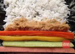 Illustration of how to make sushi 6