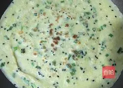 How to make green onion, egg and sesame pancakes Illustration 5
