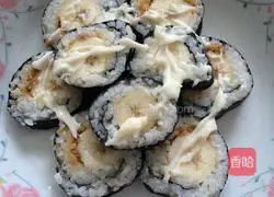 Banana Sushi Illustration of how to do it 7