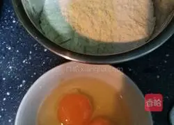 Illustration of how to make okara and cornmeal pancakes 1