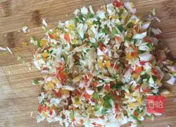 Illustration of how to make vegetable pancakes 1