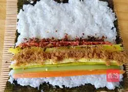 Illustration of how to make sushi 6