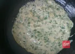 Illustration of how to make chive egg pancake 5