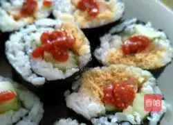 Illustration of how to make sushi 10