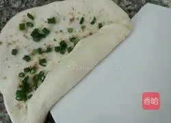 Illustration of how to make salt and pepper and scallion pancakes 14