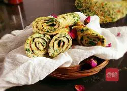 Illustration of how to make shrimp skin and chive burrito 14