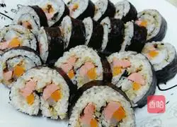 Illustration of how to make sushi 5