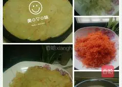 Illustration of how to make carrot and egg pancakes 6