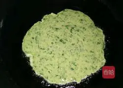 Spinach and eggs Illustration of how to make cakes 5