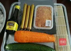 Illustration of how to make sushi rolls 1