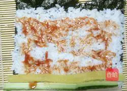 Illustration of how to make sushi 6