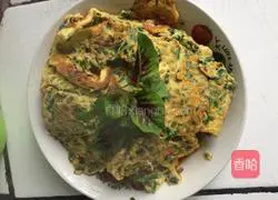 Illustration of how to make chive egg pancake 6