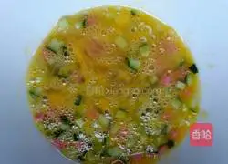 Cucumber and ham egg pancake recipe 4