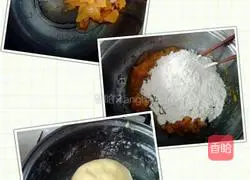 Illustration of how to make small pumpkin cake 2