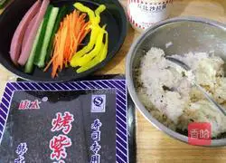 Illustration of home-style kimbap 8