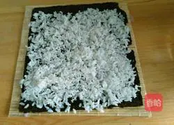 Illustration of making square pattern sushi 1