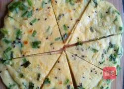 Illustration of how to make egg and scallion pancakes 6