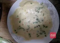 Illustration of how to make green onion and egg pancakes 6