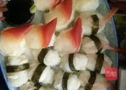 Illustration of making sashimi and sushi 2