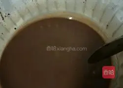 Illustration of how to make cocoa waffles 1