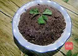 Illustration of making dough bean paste cake 1