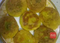 Illustration of how to make glutinous rice cakes with pumpkin bean paste 7