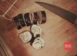 Illustration of how to make love sushi 5