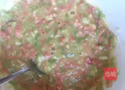 Illustration of how to make ham and egg pancakes 12