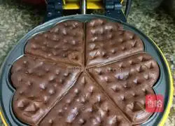 Illustration of how to make cocoa waffles 6