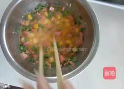 Illustration of how to make ham tacos 2